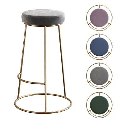 Rockett St George / Atlantis Velvet Bar Stool
