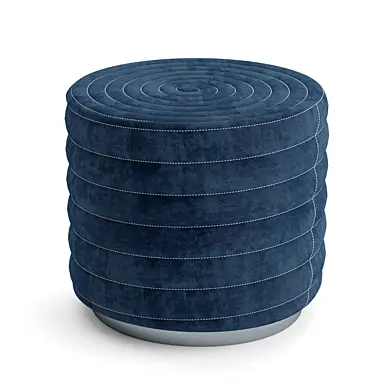 Round spiral pouf