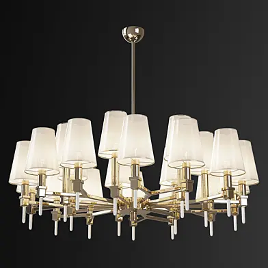 Stillux CHROME AND WHITE 24 LIGHTS CHANDELIER