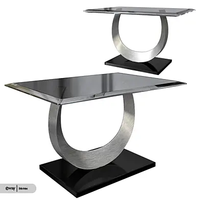 Furniture of america suse stainless steel end table