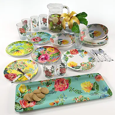 Leblanc Garden Floral Platter