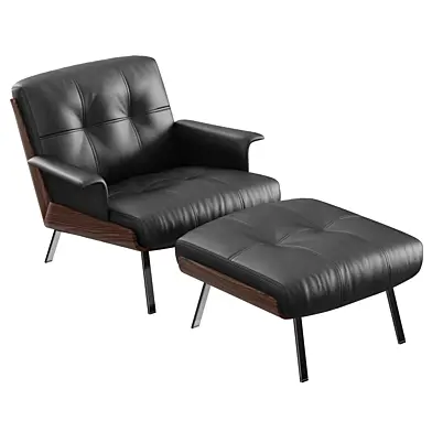 Minotti Daiki leather armchair