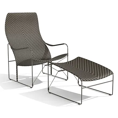 JANUS et Cie WHISKEY  Garden armchair and footstool