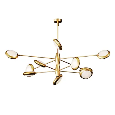 Chandelier with biconvex disc shades RIM CH