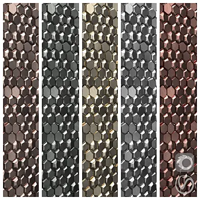 PORCELANOSA GRAVITY ALUMINIUM 3D HEXAGON
