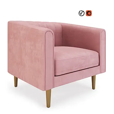 Blush Pink Channel Back Sacha Chair