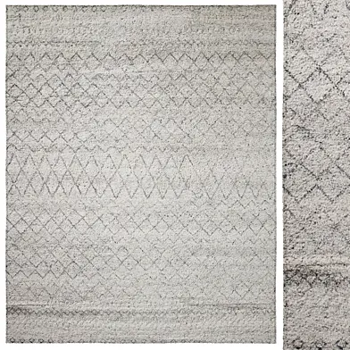 ETCHED HAND-KNOTTED WOOL RUG