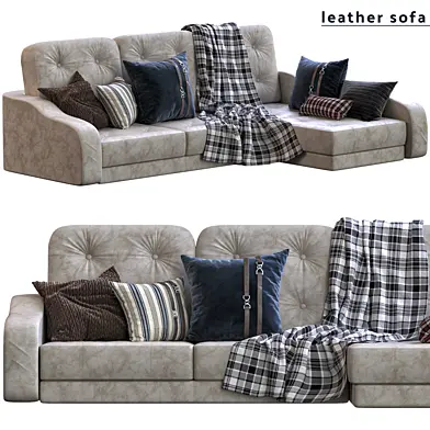 Leather cosy sofa set