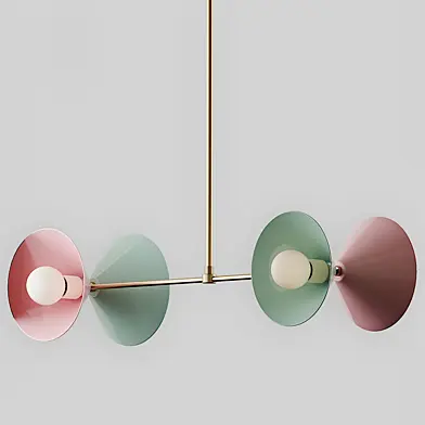 Polarize Pendant Light in Brass With Celadon from Blueprint Lighting