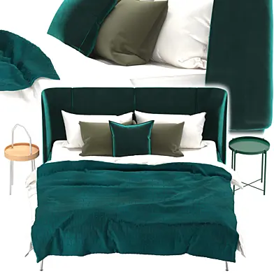 Ikea Tufjord bed Gladom and Burvik side tables