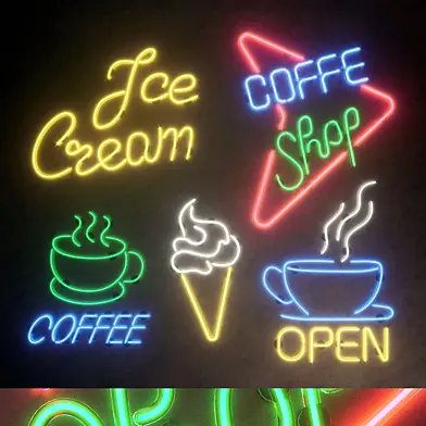 Light modules. Set 33. Neon