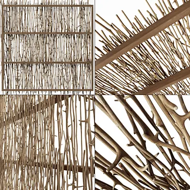 Branch crooked ceiling n1 / Потолок из изогнутых веток