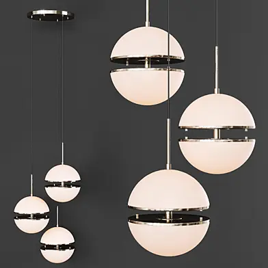 Restoration Hardware HEMISPHERE 3-LIGHT ROUND CHANDELIER Nickel