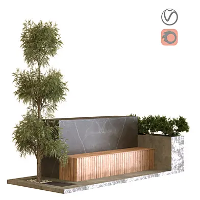 plants tree set 020 (bench )