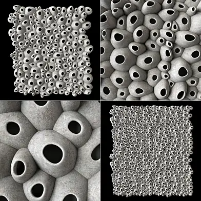 Panel Oval hole concrete decor n1 / Панель для декора из овалов с отверстием