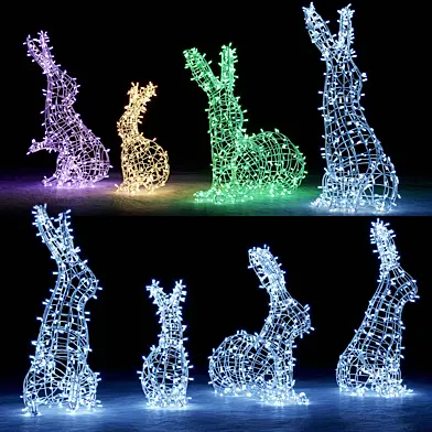 Зайцы из гирлянд
