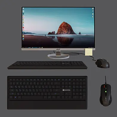 Монитор acer_h277, клавиатура canyon, мышка a4tech_x7
