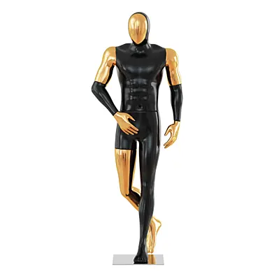 Black Male Mannequin with Gold Face 58