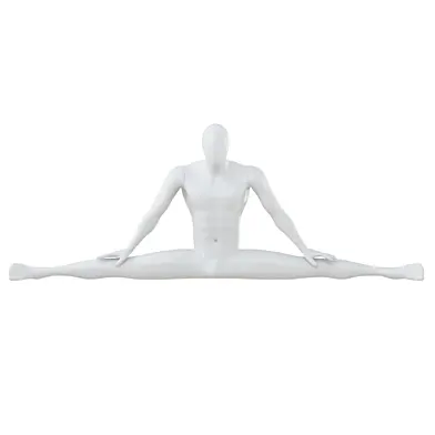 White mannequin sitting on a twine 60