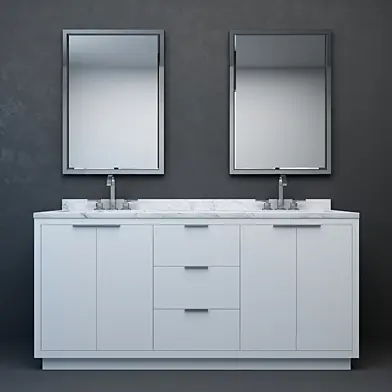 RH Modern Larsen double vanity 2