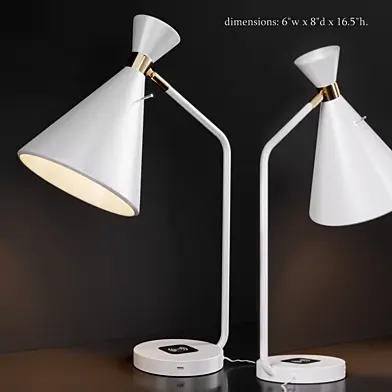 Cylinder Wireless Charging & USB Task Lamp