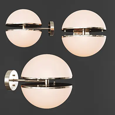 Restoration Hardware HEMISPHERE WALL LAMP SCONE Nickel