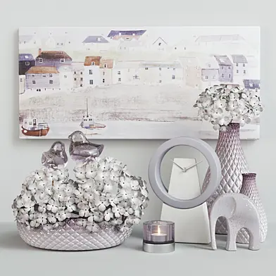Purple Houses Decor set