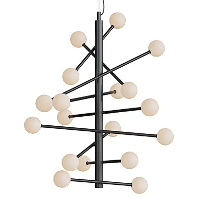 Pyrite kroonluchter met 18 lampen