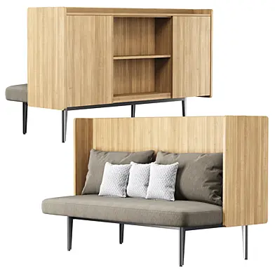 Versus two-seater loveseat / Двухместный диван с буфетом