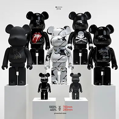 Bearbrick / Black Set