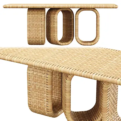Monica rattan console / Консоль из ротанга