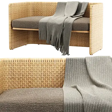 Monica rattan bench / Скамейка из ротанга