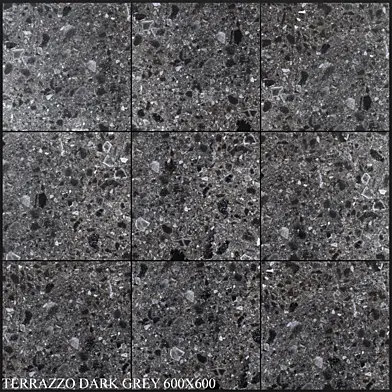Kerranova Terrazzo Dark Grey 600x600