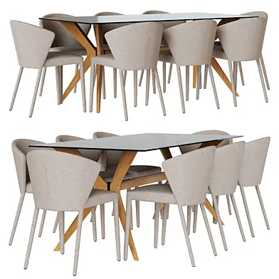 Столовая группа CALLIGARIS  стул AMELIE и стол TOKYO