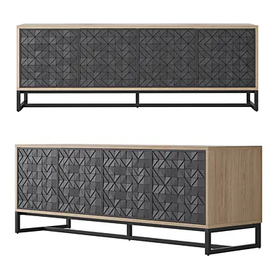 Crate and Barrel Renard 68 Carved Media Console