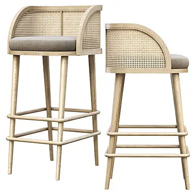 Rimma rattan bar stool DR78 / Барный стул из ротанга