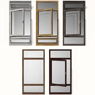 Распашные витражные деревянные окна / Swing stained-glass wooden windows