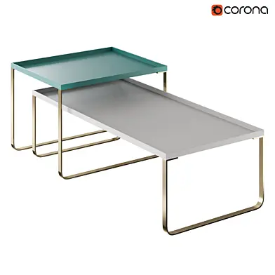 Lenny Painted Nesting Coffee Table | Стол журнальный