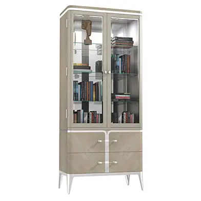 Michael Amini AICO LANTERNA Display Cabinet Silver Mist