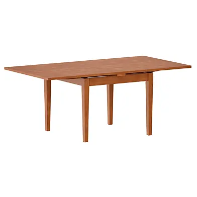 Обеденный стол Pratico Nero Noce Extension Square Dining Table Open (Crate and Barrel)