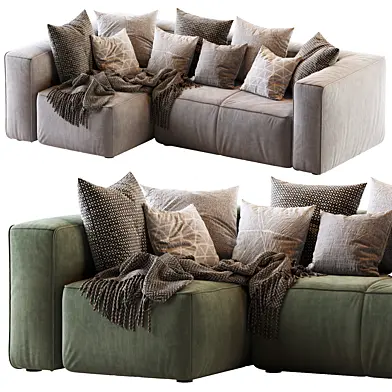 Мello Taos Brown Right Arm Corner Sectional