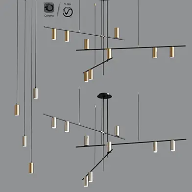 Mid Century Modern Suspension Chandelier Collection