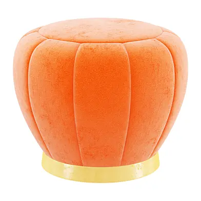 Florence Stool in Teal Orange Velvet
