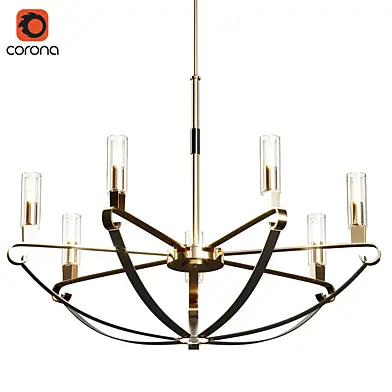Kichler Lighting Artem 7-Light Chandelier Glass Cylinder Natural Brass