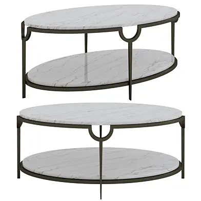 Morello Oval Metal Cocktail Table