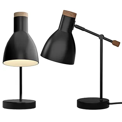 black table lamp