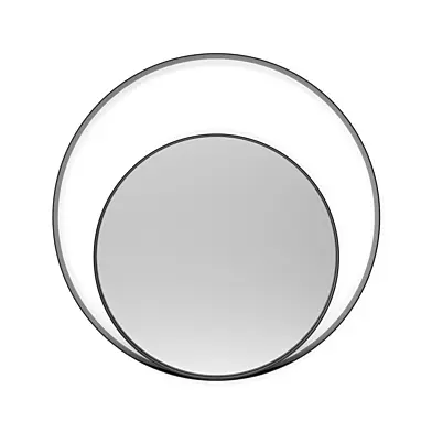 Круглое зеркало в тонкой металлической раме "Айрон Ring"