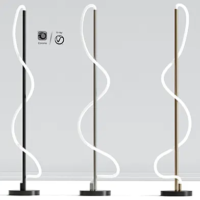 Modern LED Gold Floor Lamp Spiral Design