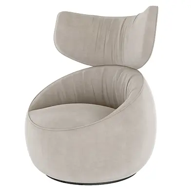 Moooi hana low back armchair wingback liscio