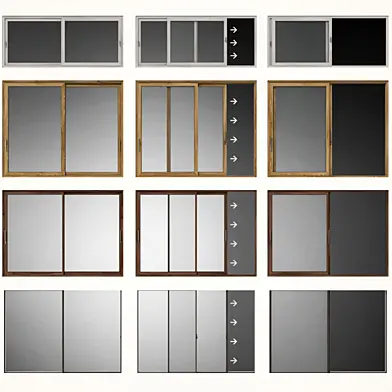 Раздвижные витражные алюминиевые окна /  Sliding Stained Glass Aluminum Windows